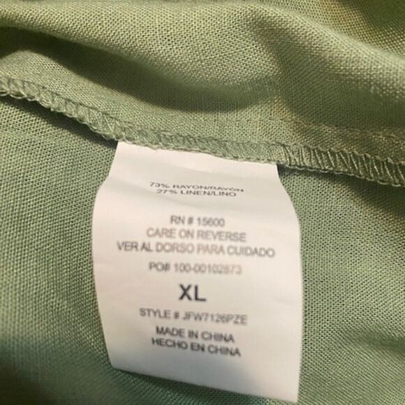 Daisy & Deliah Sage Green Larisa Peplum top, size XL - Picture 5 of 5